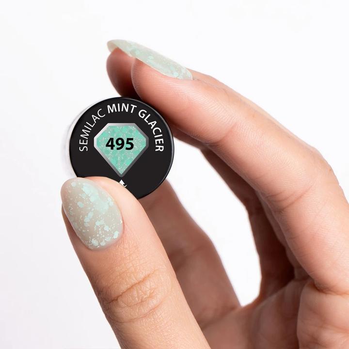 Produktbild Semilac UV-Hybrid-Nagellack 495 Mint Glacier 7ml (495 Mint Glacier)