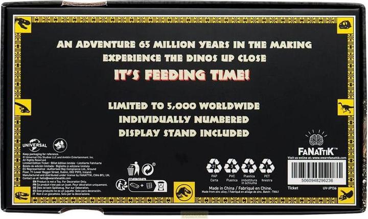 Image du produit Fanattik Réplique de Jurassic Park 1/1 Feeding Show Ticket