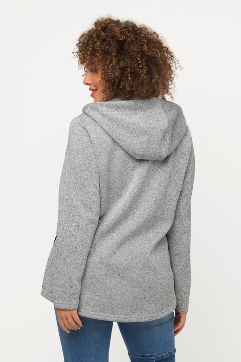 Produktbild Ulla Popken Strickfleece-Jacke, Kapuze, Reissverschlusstaschen (60)