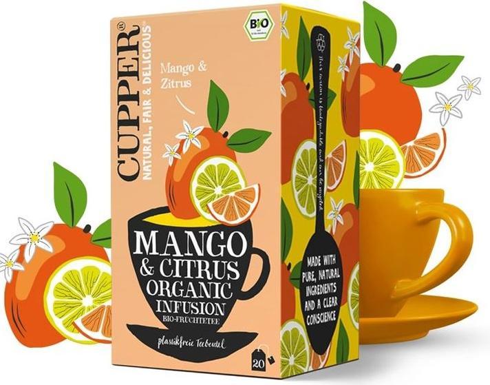 Immagine prodotto Cupper Tè biologico Mango e Agrumi, 36g - 20 bustine (36 g)