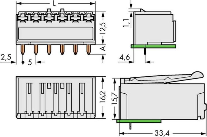 Image du produit Wago Ressort THT coudé.