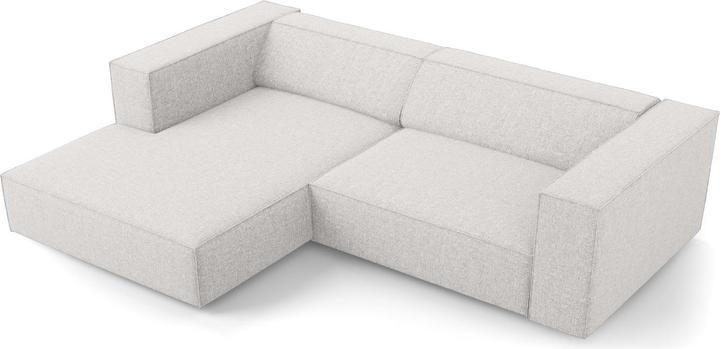 Actual product image Cosmopolitan Design Left Corner Sofa, "Arendal", 3 Seats, Light Grey, 224x166x70 Made in Europe (Corner sofa)