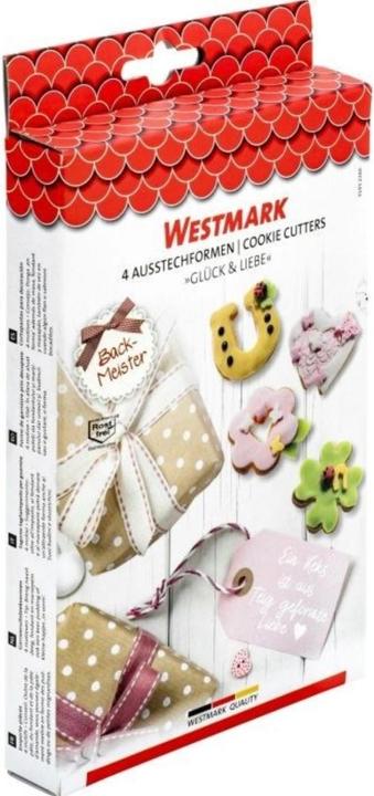 Productafbeelding Westmark Set koekjesvormpjes "Geluk & Liefde", 4 stuks.