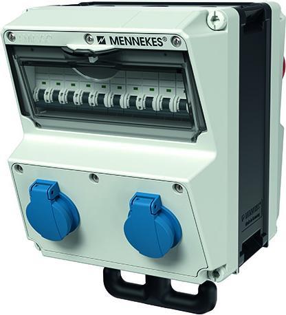 Produktbild Mennekes MEN 970003 Steckdosen-Kombination AMAXX abhÃ¤ngbar (4 x, CEE 32/3)