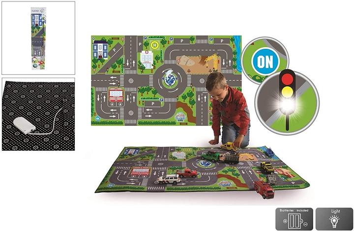 Immagine prodotto Vedes Gioca tappeto con strade e LED (120 x 72 cm)