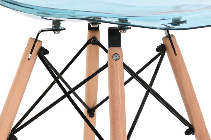 Produktbild DKD Home Decor Esszimmerstuhl natürlich Blau PVC Birke (50 x 46 x 83,5 cm)