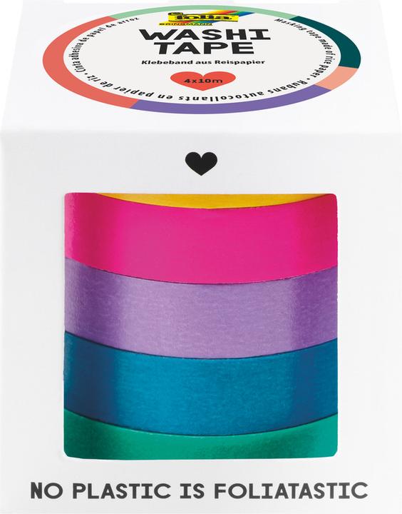 Folia Washi Tapes 10mm x 10m Colour Basic 5 colours