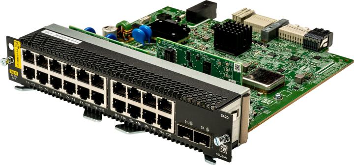 Produktbild HPE Aruba Networking CX 5420 20p 10M/100M/1G Class4 PoE 2p SFP28 1G/10G/25G Module (20 Ports)