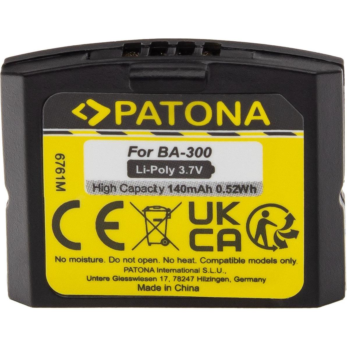 Patona Batteria Sennheiser BA300 (Set 830-TV, IS 410, RI 410, RS 4200, RR 840, Set 840 S, SET 900, Set 840-TV), Cuscinetti per cuffie
