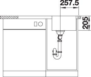 Actual product image Blanco Lemis 45 S-IF (Top-mounted sink, 86 cm, 50 cm)