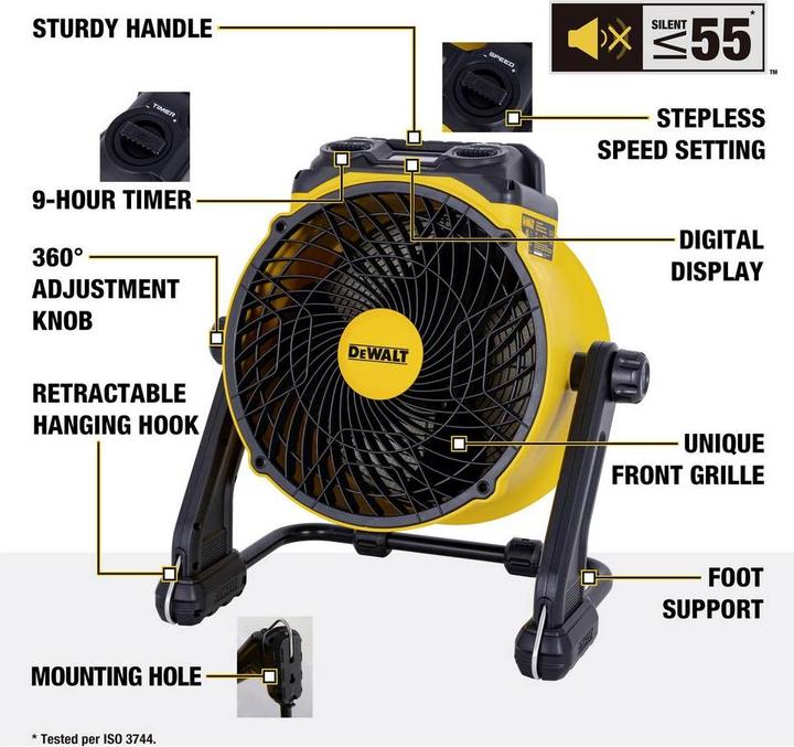 Produktbild DeWalt Luftreiniger-Ventilator 41 cm (61 dB)