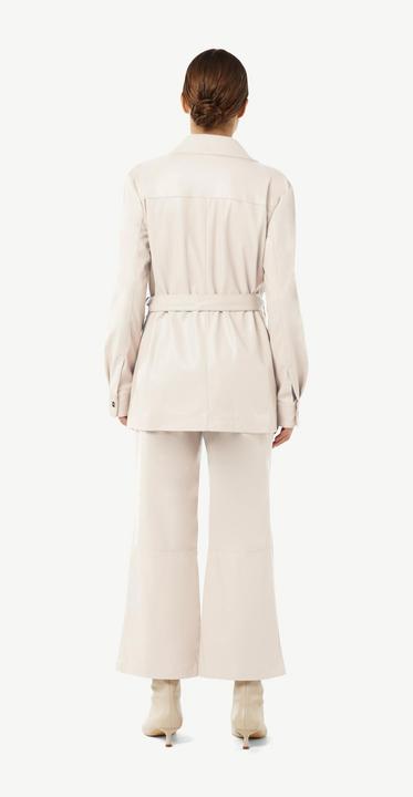 Produktbild Comma Indoor-Jacke Overshirt in Lederoptik mit abnehmbarem Gürtel (40)