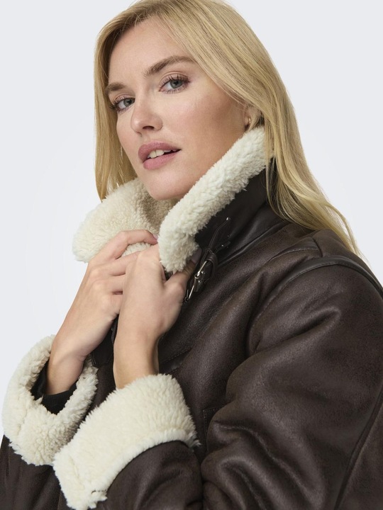 Produktbild Only Fly-Away Kragen Jacke Bikerjacke in Lederoptik (L)