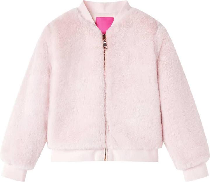 Produktbild VidaXL Kinderjacke Kunstpelz Zartrosa 116,Material: Kunstpelz (100 (116)