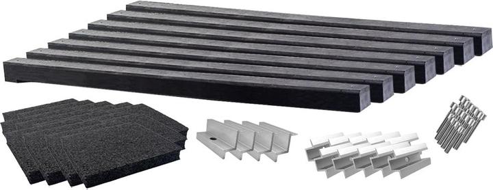 Actual product image Wattstone PV elevation flat roof for 6 solar modules 0° concrete base black building protection mat (Solar system mounting material)