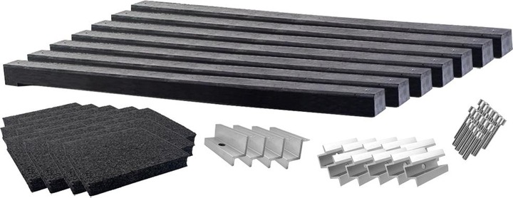 Produktbild Wattstone PV-Aufständerung Flachdach für 6 Solarmodule 0° Betonsockel schwarze Bautenschutzmatte (Solaranlage Montagematerial)