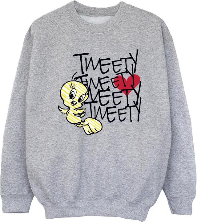 Produktbild Looney Tunes Tweety Love Heart Sweatshirt Mädchen (152, 158)