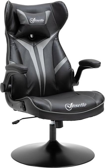 Produktbild Swisshandel24 Gamingstuhl mit Wippenfunktion ergonomisch Schwarz+Grau