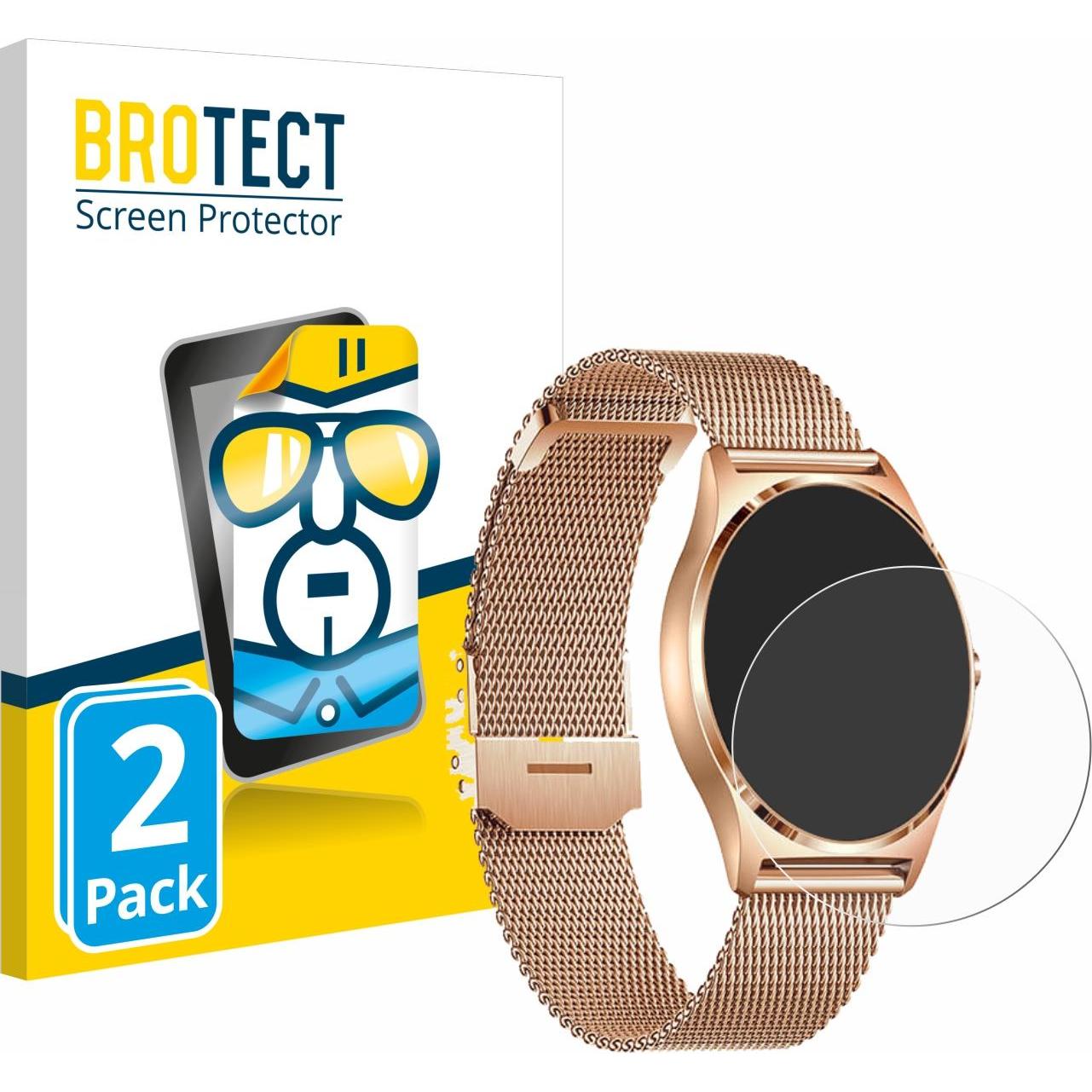 BROTECT Schutzfolie Displayschutz Klar, Smartwatch Schutzfolie, Transparent