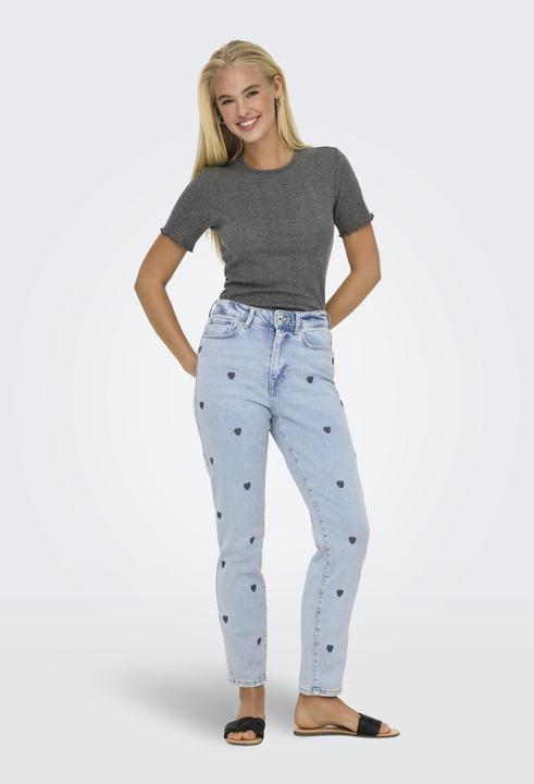 Produktbild Only Gerade geschnitten Hohe Taille Jeans Straight-Fit jeans (W33/L34)