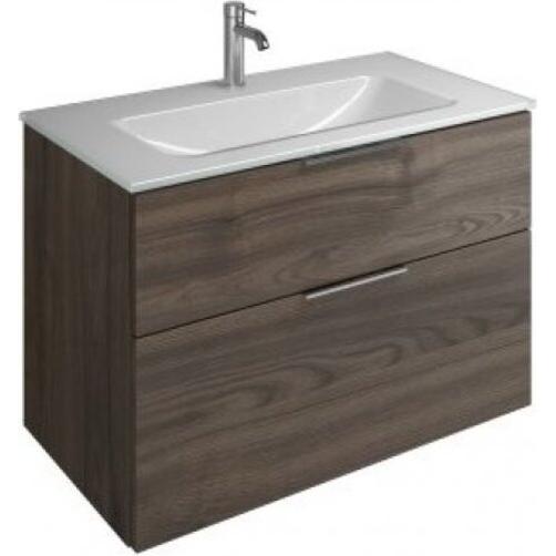 Thumbnail - burgbad, Badmöbelset, Eqio Glas-Waschtisch inklusive Waschtischunterschrank, Breite 920 mm