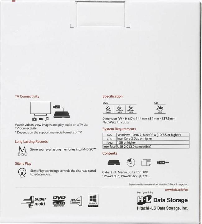 Productafbeelding LG HLDS DVD±RW/±R Slim (DVD-station)