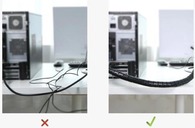 Immagine prodotto Ugreen Canalina flessibile per cavi Gestione delle cerniere per cavi 5m (Tubo a spirale per cavi, 500 cm)