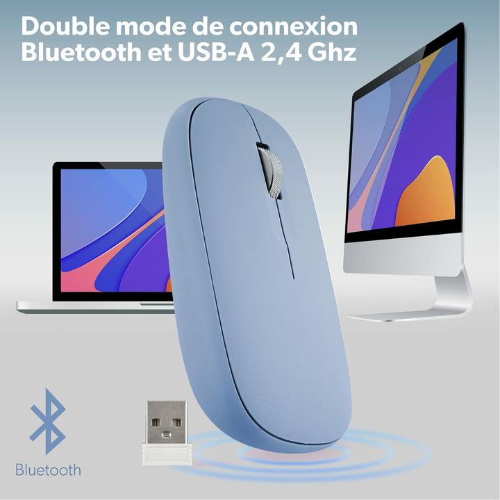 Produktbild T'nB Souris sans fil Bluetooth Color (Bleu) (Kabellos)