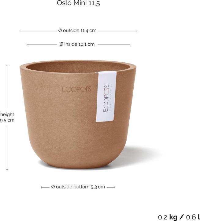 Immagine prodotto Ecopots Oslo Mini (11.50 cm)