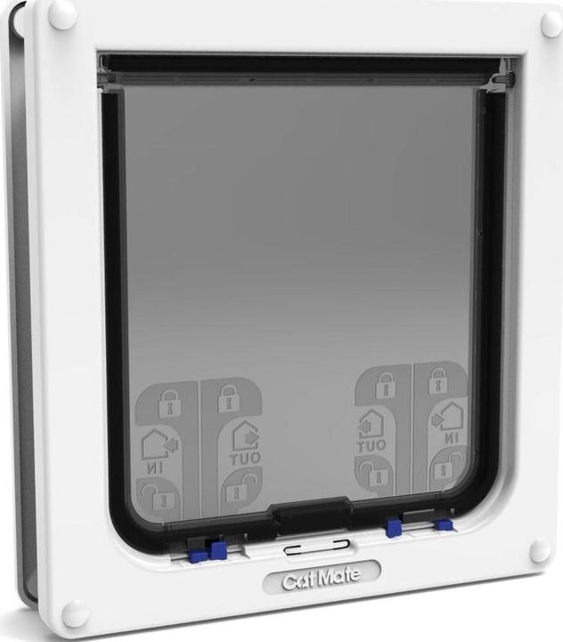 Cat Mate Gattaiola con chiusura a 4 vie, XL, bianca (Zanzariera magnetica per gatti)