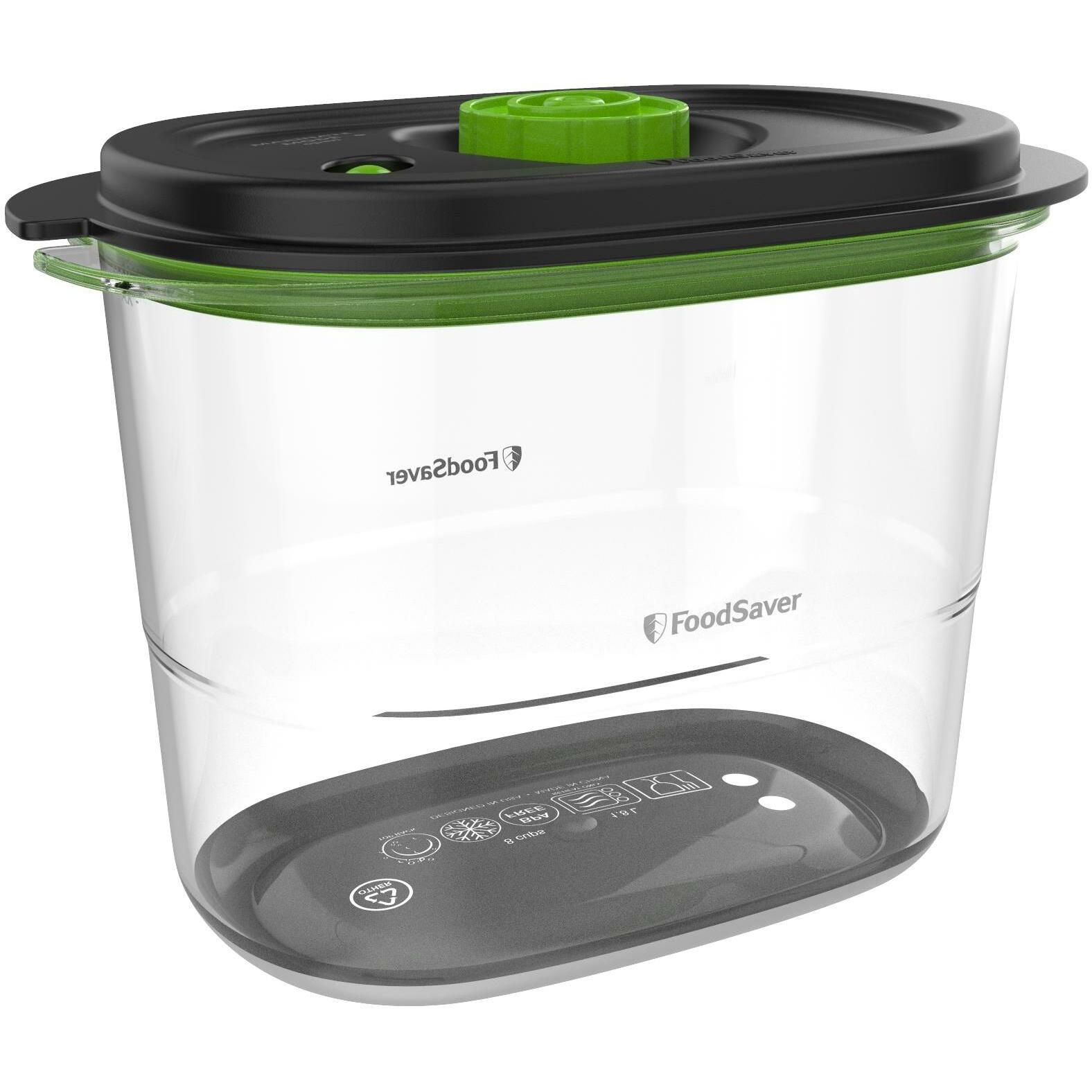 FoodSaver Behälter für frische Lebensmittel, Vorratsbehälter, Transparent, Schwarz