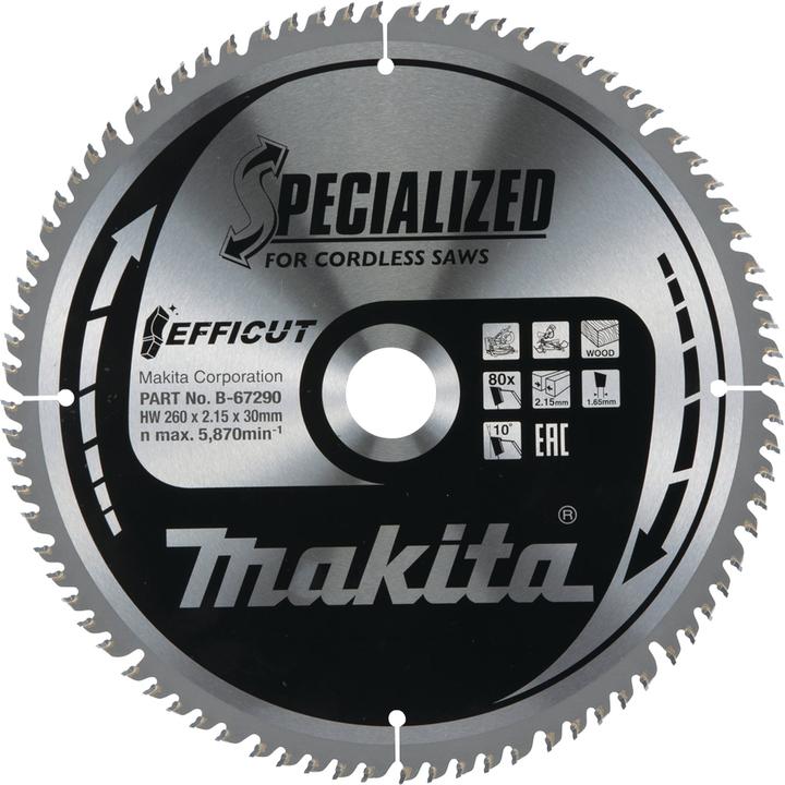 Produktbild Makita EFFICUT Sägeb.260x30x80Z