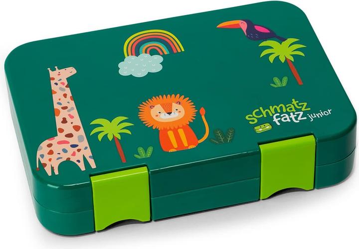 Image du produit Schmatzfatz Junior Boîte à Pain Enfant avec compartiments Vert Jungle