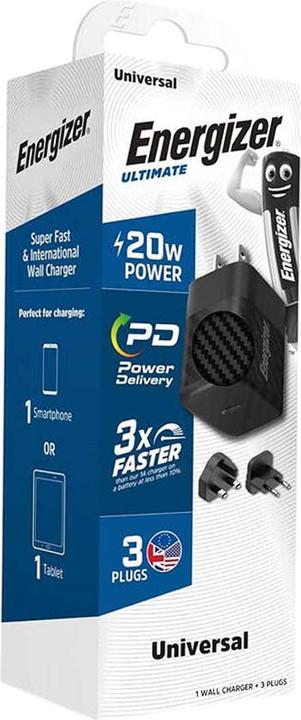 Produktbild Energizer Power-Delivery Ladegerät – 20 W – EU/UK/US (20 W)