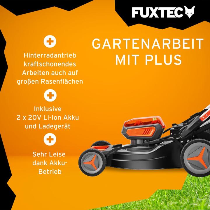 Actual product image Fuxtec 40V cordless lawn mower FX-E2RM51SET (Rechargeable battery operated)
