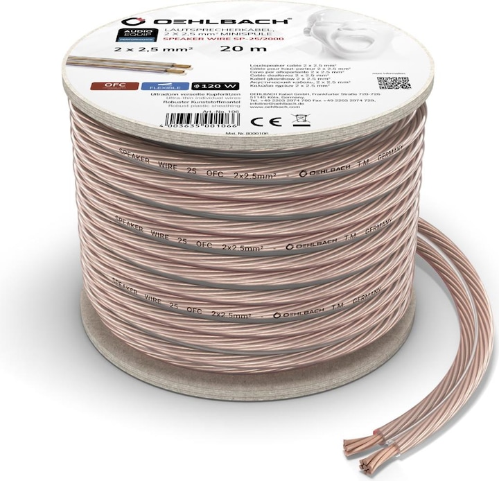 Produktbild Oehlbach Speaker Wire Sp25 (20 m, 2.50 mm²)