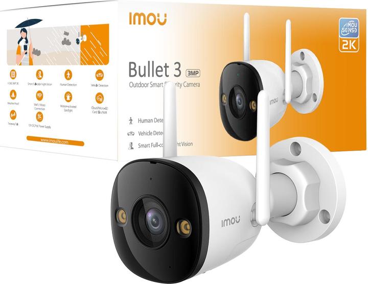 Actual product image Imou WRL CAMERA 3MP BULLET/IPC-S3EP-3M0WE (2304 x 1296 Pixels, 2560 x 1440 Pixels)
