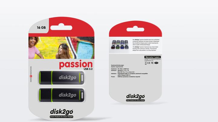 Produktbild Disk2go USB-Stick passion 3.0 16GB (16 GB, USB-A)