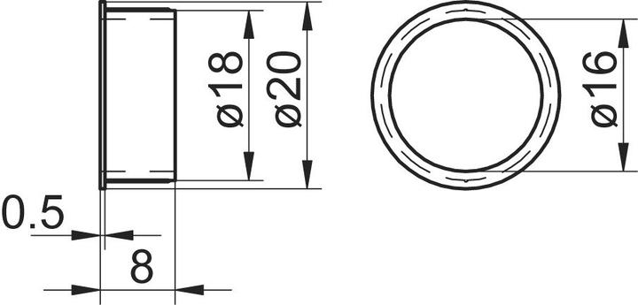 Immagine prodotto Mega Manicotto di tolleranza per guide a leva (Maniglia della porta)