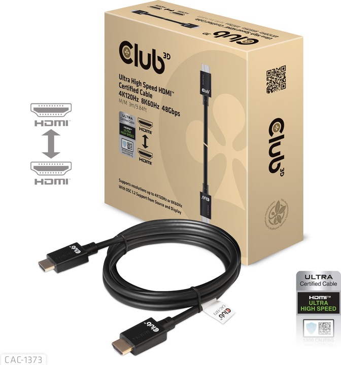 Image du produit Club 3D HDMI (Typ A) — HDMI (Typ A) (3 m, HDMI)