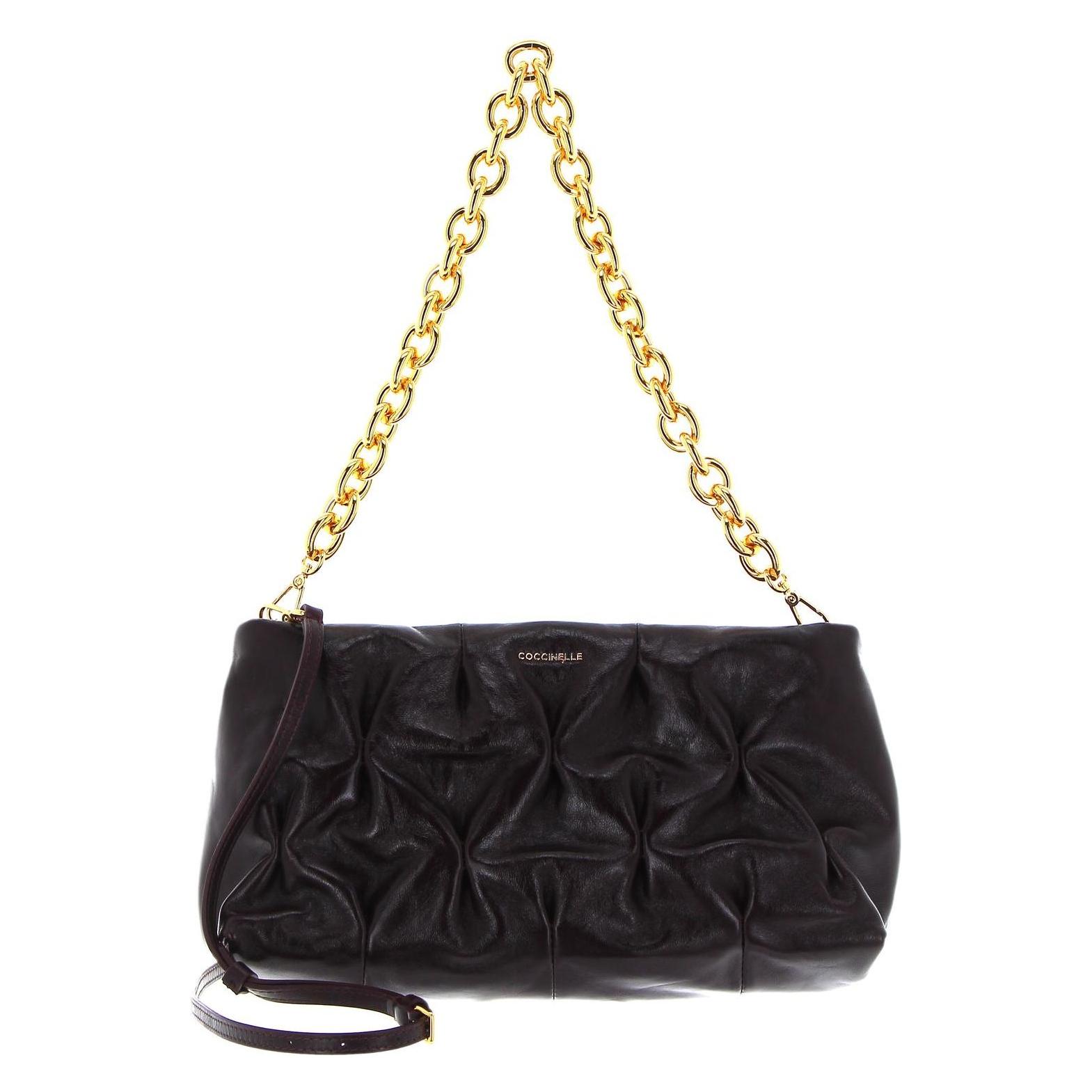 Coccinelle, Damen, Handtasche, Ophelie Goodie Rock Handbag Craquele Leather, Braun