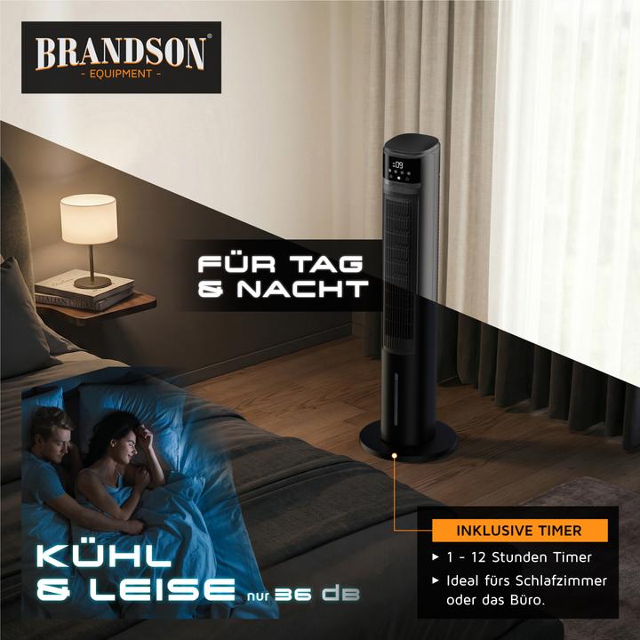Produktbild Brandson Luftkühler, 3,2L Wassertank, Ion-Funktion, Fernbedienung, Turmventilator, Klimaanlage