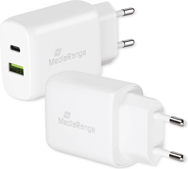 MediaRange MRMA112 Ladegerät für Mobilgeräte Weiss Indoor (25 W)