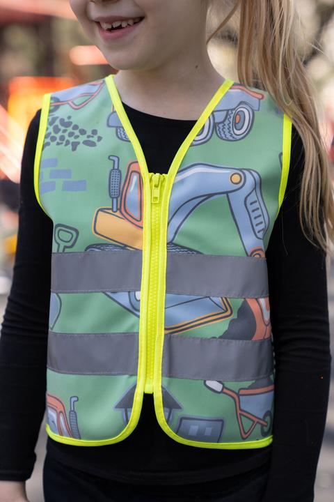 Produktbild Korntex Kinder Warnweste Working Heroes Hellgrün/Baustelle CO2 Neutral XS EN 17353 ® ACTWORCON (XS)