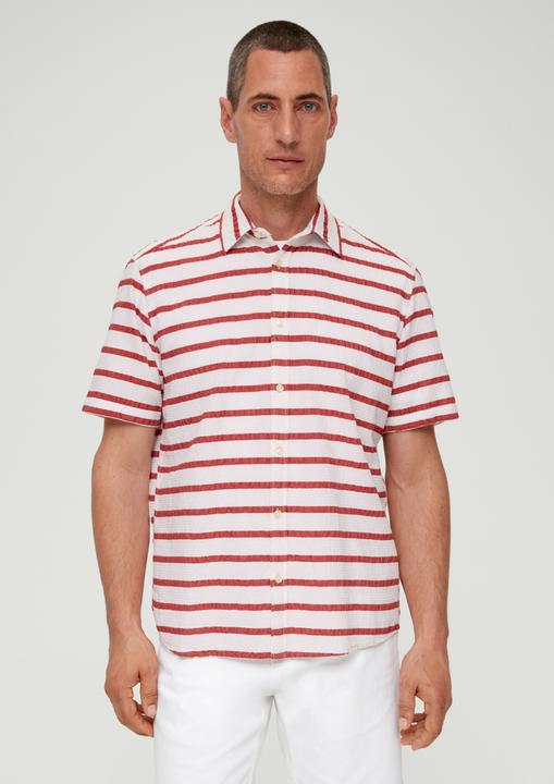 Produktbild s.Oliver Hemd Regular: Kurzarmhemd im Streifendesign (3XL)