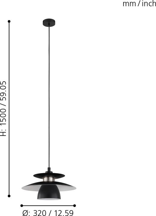 Immagine prodotto EGLO Lampada a sospensione a LED (E27, 320 lm)