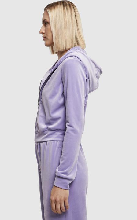Produktbild Urban Classics Ladies Short Velvet Zip Hoody (XL)
