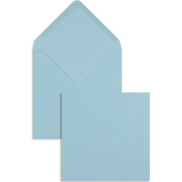 Blanke, Briefumschlag, Briefumschläge 130x130mm 100g/qm gummiert VE=100 Stück hellblau (100 x)