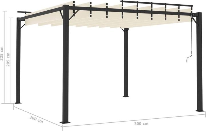 Produktbild vidaXL Gartenpavillon (300 cm, 300 cm)
