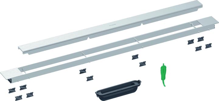 Produktbild hansgrohe RainDrain Match Plus Fertigset Duschrinne 900, höhenverstellbarer Rahmen, 56216 (900 mm)